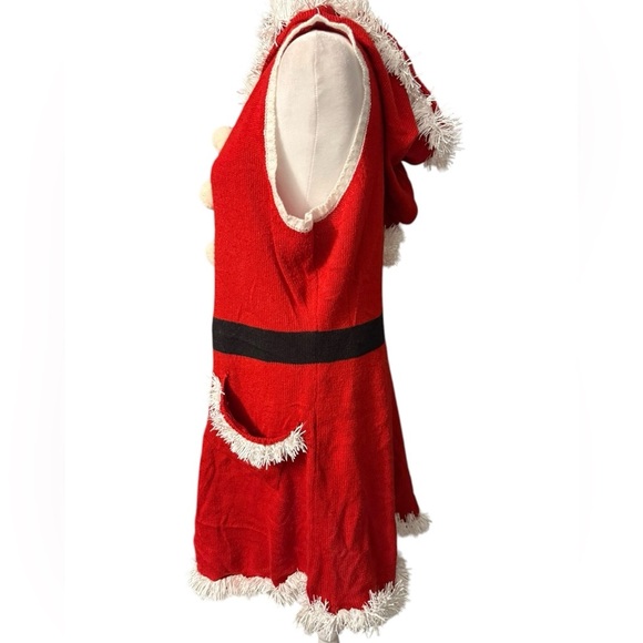 No Boundaries Juniors sleeveless Christmas dress with hood & pockets Juniors XL - Picture 4 of 10
